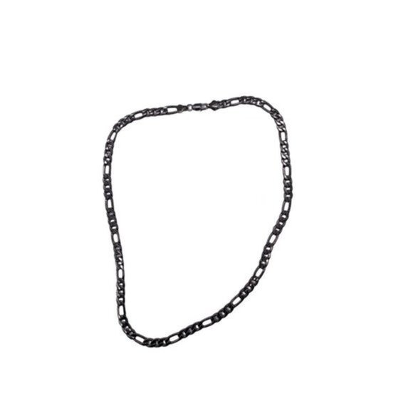 14K Sliver Plated Chain Necklace Unisex 20in - Picture 1 of 6